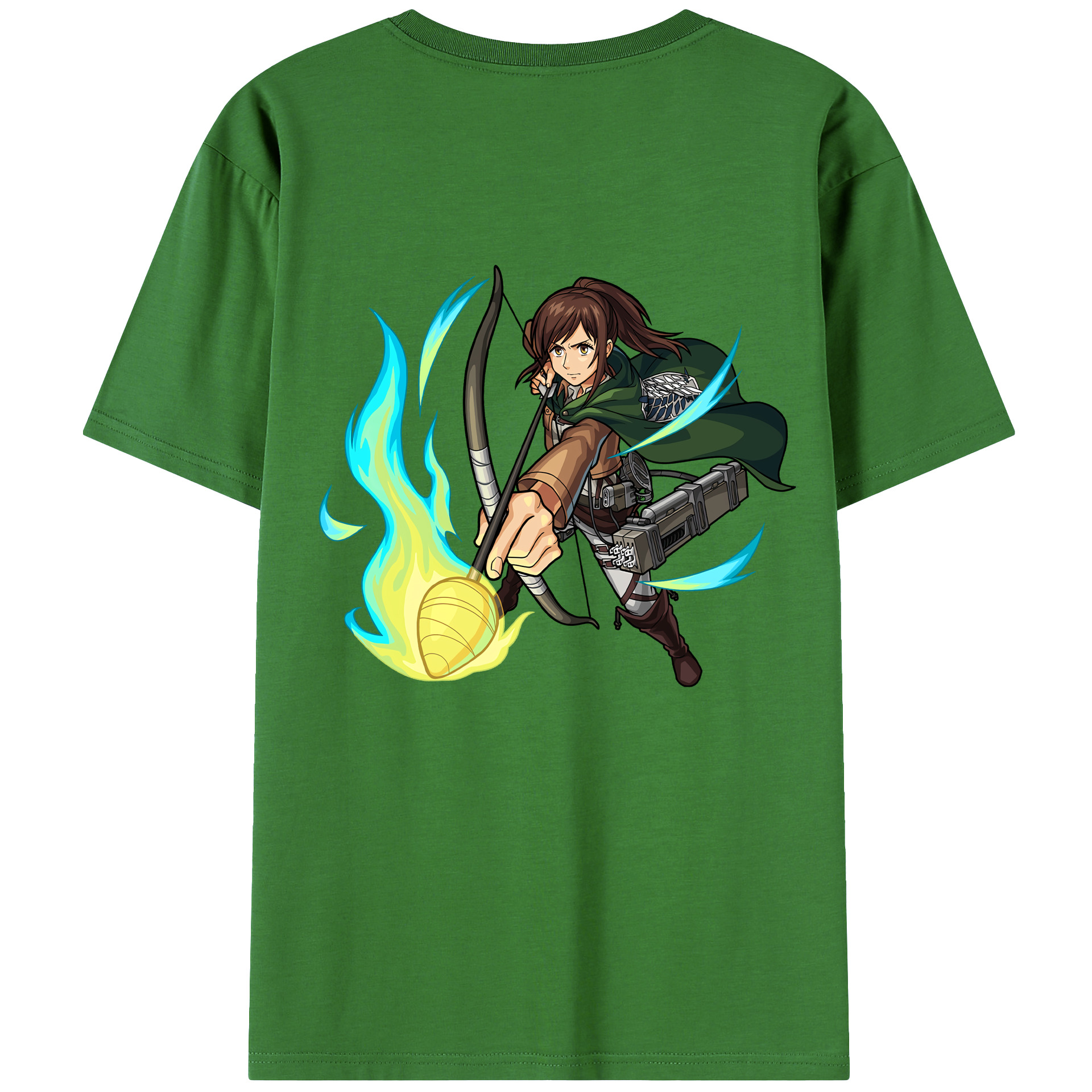 （画像用） 進撃の巨人 サシャ·ブラウス Attack on Titan Sasha Blaus レディース半袖Tシャツ(バックプリント)